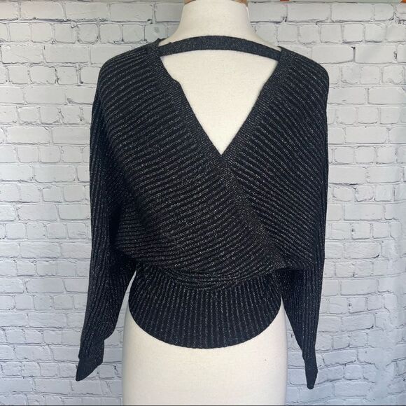 Anthropologie Shimmer Surplice Pullover - Picture 4 of 6